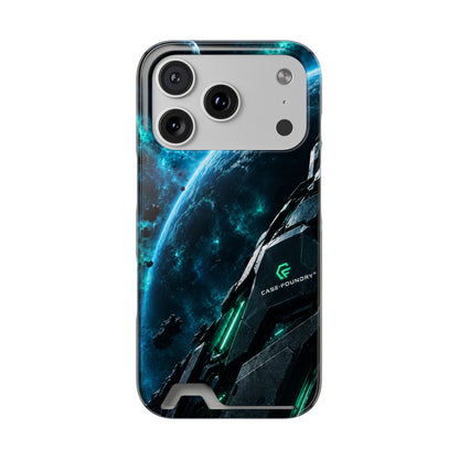 Phone Case — Sci‑Fi Spaceship Card Holder Case (Galaxy Armor)