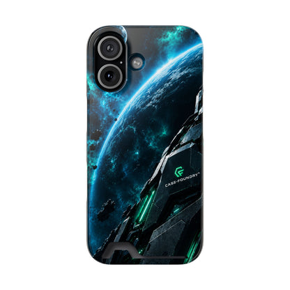 Phone Case — Sci‑Fi Spaceship Card Holder Case (Galaxy Armor)