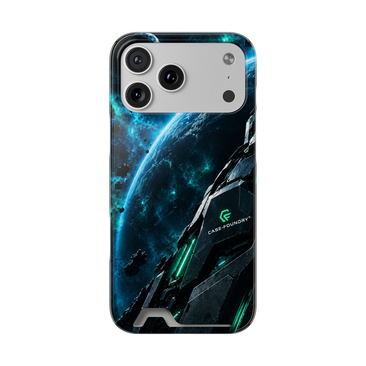 Phone Case — Sci‑Fi Spaceship Card Holder Case (Galaxy Armor)