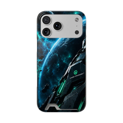 Phone Case — Sci‑Fi Spaceship Card Holder Case (Galaxy Armor)
